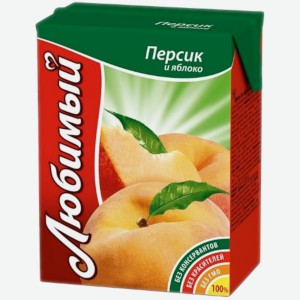 Нектар Любимый Персик Яблоко 0,2 л