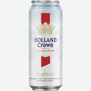 Пиво Holland Crown Wit-blanche светлое нефильтрованное 0,5 л