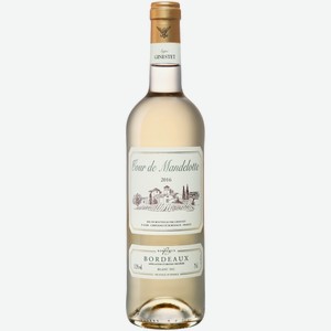 Вино Tour de Mandelotte Bordeaux белое сухое 0,75 л