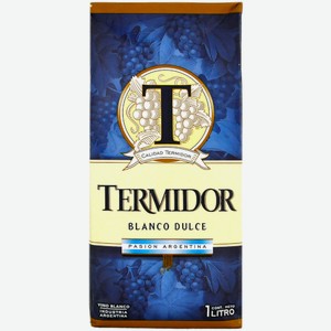 Вино Termidor белое полусладкое 1 л