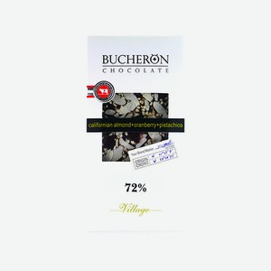Шоколад BUCHERON Горький миндаль, клюква, фисташка 100г