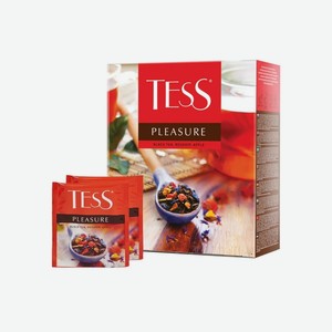 Чай Tess Pleasure черный с шипов.ябл. 100пак