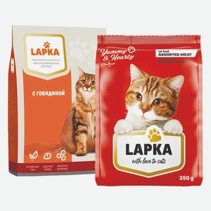 Корм сухой для взрослых кошек Лапка 350 г