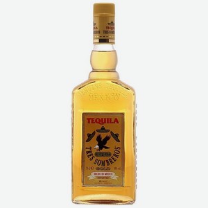 Текила Tres Sombreros Gold, 0.7 л