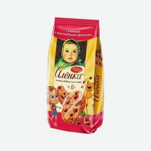 Печенье сдобное Аленка с клюквой и шок дропсами 140г