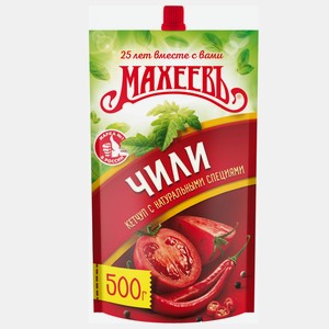 Кетчуп Махеев 500г Д/П Чили
