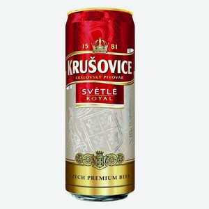 Пиво «Крушовице Светле» светлое ж/б 4,2% 0,43л