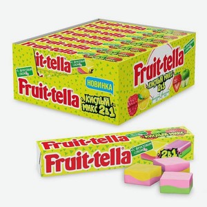 Конфеты жевательные FRUITTELLA Кислый микс 2в1 41г