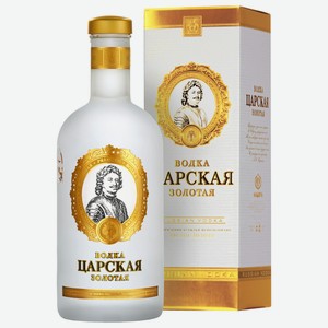 Водка Царская Золотая п/у, 40%, 0.7л, Россия