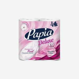 Туалетная бумага Papia Deluxe, 4 слоя, 4 шт