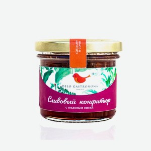 Джем Delo gastronoma СЛИВОВЫЙ КОНФИТЮР С МЕДОВЫМ ВИСКИ 125 мл л