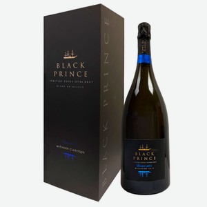 Вино коллекционное игристое экстра брют белое «Чёрный Принц» Blanc de Blancs 1,5 л 1.5 л