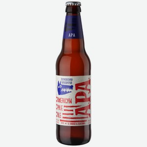 Пиво Волковская пивоварня American Pale Ale светлое нефильтрованное пастеризованное 5.5% 450 мл