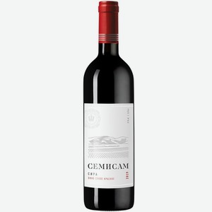 Вино тихое красное сухое ЗГУ Кубань Шумринка СЕМИСАМ «Сира» 2019 0.75 л
