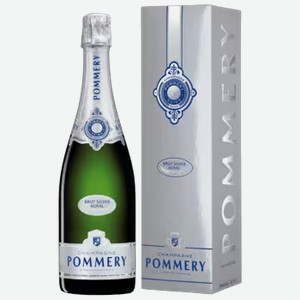 Шампанское Pommery Brut Silver Royal белое брют 0,75 л в подарочной упаковке