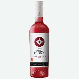 Вино Santa Digna Reserva, Каберне Совиньон, розовое полусухое, 0,75 л, Чили