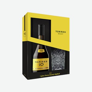 Бренди ТОРРЕС 10 Гран Резерва 700мл п/у + стакан