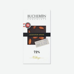 Шоколад BUCHERON Горький с цельным миндалем 100г карт