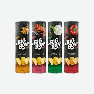 Чипсы BIGBON 130г тубус в ассортименте