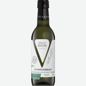 Вино  Вилла Крым  Шардоне, 187 мл, Белое, Сухое