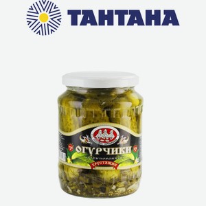 Огурцы маринованные хрустящие 720мл ст/б (Скатерть Самобранка)