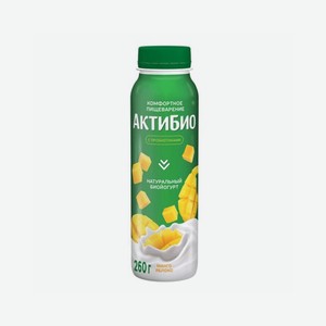 Йогурт АКТИБИО 260г Манго яблоко БЗМЖ