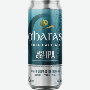 Пиво Carlow O’Hara’s  O Hara s West Coast IPA”, светлое 0,44л ж/б