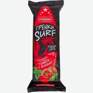 Гренки SURF Grenkoff со вкусом томата с зеленью, 100г пакет