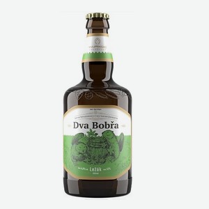 Пиво светлое пастер. фильтр. «Два бобра» 0,45л ст. 4,8%