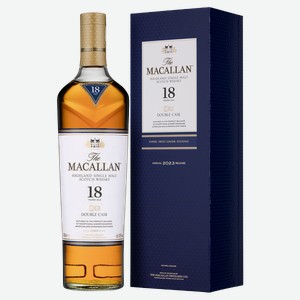 Виски Macallan Double Cask Matured 18 Years Old в подарочной упаковке 0.7 л.
