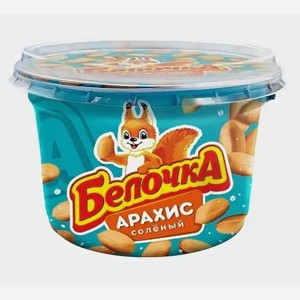 Арахис Белочка соленый 130гр банка