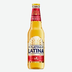 Пиво Platina Latina (Платина Латина) светлое 4,7% 0,4л стекло