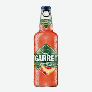 Напиток пивной Tony s Garret Raspberry-Peach (Тони с Гаррет Малина-Персик) 4,6% 0,4л стекло