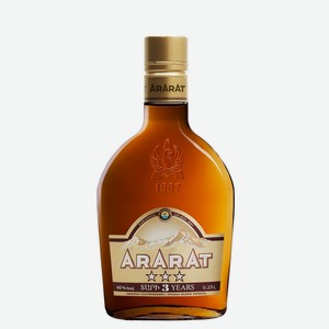 Коньяк Арарат трехлетний армянский 40% 0,25л
