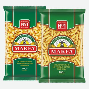 Макаронные изделия Рожки, Улитки Макфа 400 г