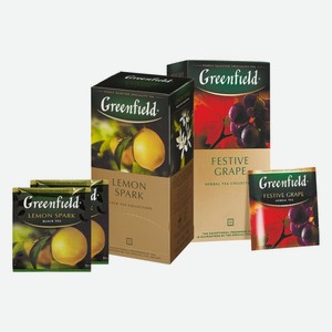 Чай Гринфилд Lemon Spark, Festive Grape 25 пакетиков