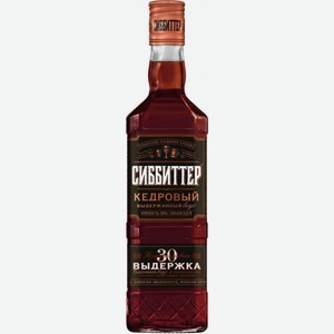 НАСТОЙКА полусладкая  СИББИТТЕР. Кедровая выдержанная , 0,5л