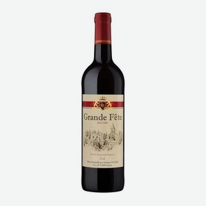 ВИНО  Гранд Фэт  красное сухое, Франция, 0,75л