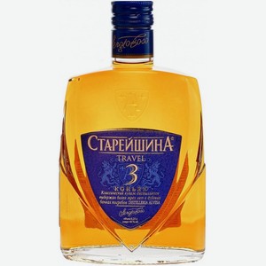 КОНЬЯК  Старейшина ТРЭВЕЛ  3 года фляга, 0,25л