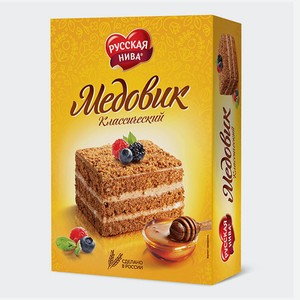 Торт /340гр/ Медовик Классический Русская Нива