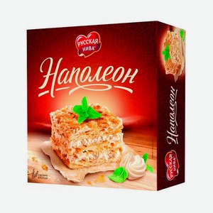 Торт /340гр/ Слоеный Наполеон Русская Нива