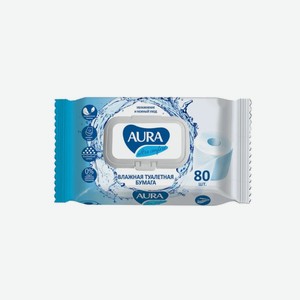 Влажная туалетная бумага AURA ULTRA COMFORT с крышкой 80шт