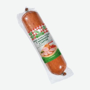 Рулет из мяса птицы с начинкой копчено-вареный 1/с в/у 400г Глазовская Птица