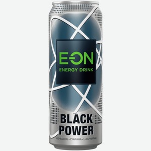 Энергетический напиток E-ON Black Power 0,45 л ж/б