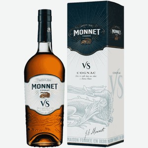Коньяк Monnet VS 3 года 0,7 л в подарочной упаковке