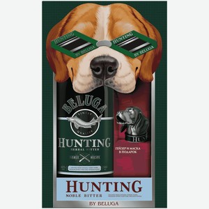 Ликер Beluga Hunting Herbal Bitter 0,7 л в подарочной упаковке + гейзер