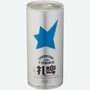 Пиво Cheerday Silver светлое 1 л ж/б