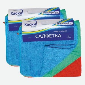 Салфетка из микрофибры Хаски Home 30*30 см 3 шт