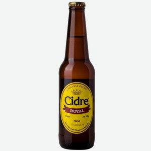 Сидр Cidre Royal Яблочный с грушей газированный полусладкий 5% 0,33л ст/б