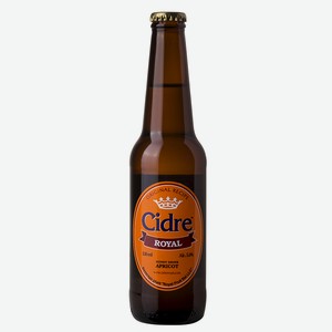 Медовуха Cidre Royal Абрикосовая фильтрованная пастеризованная 5% 0,33 л ст/б